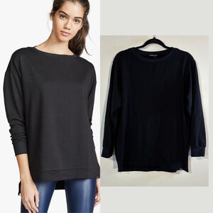 Koral Bristol Pullover Black Long Sleeve Tee Women’s Medium Modal Minimalist